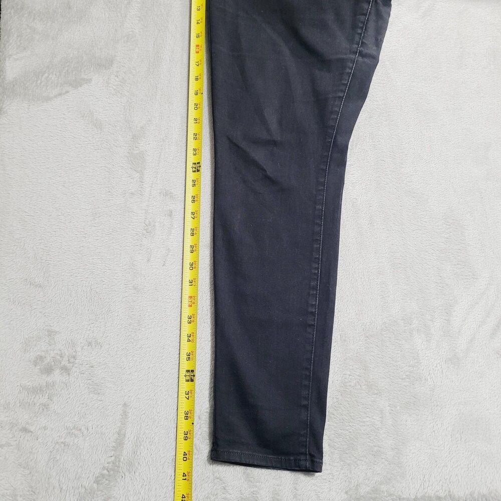 Levi's 711 Skinny Jeans Womens 16W Black Dark Wash Mid Rise Stretch Denim - Picture 14 of 16